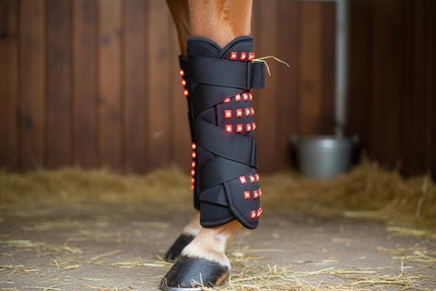 Luz roja caballo & perro