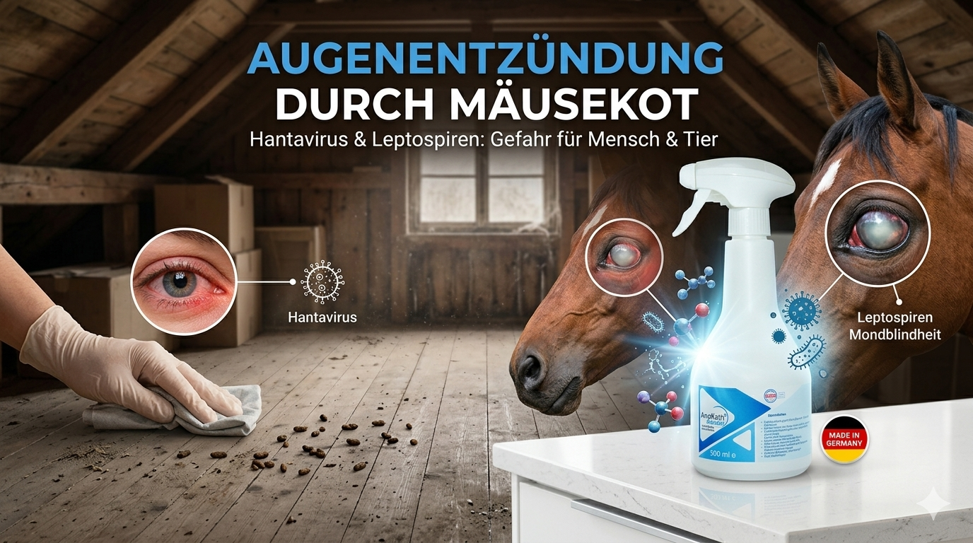 Augenentzündung durch Mäusekot: Hantavirus & Leptospiren