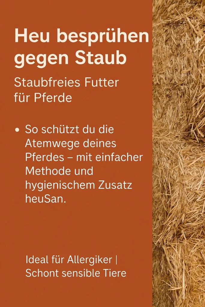 Heu besprühen gegen Staub