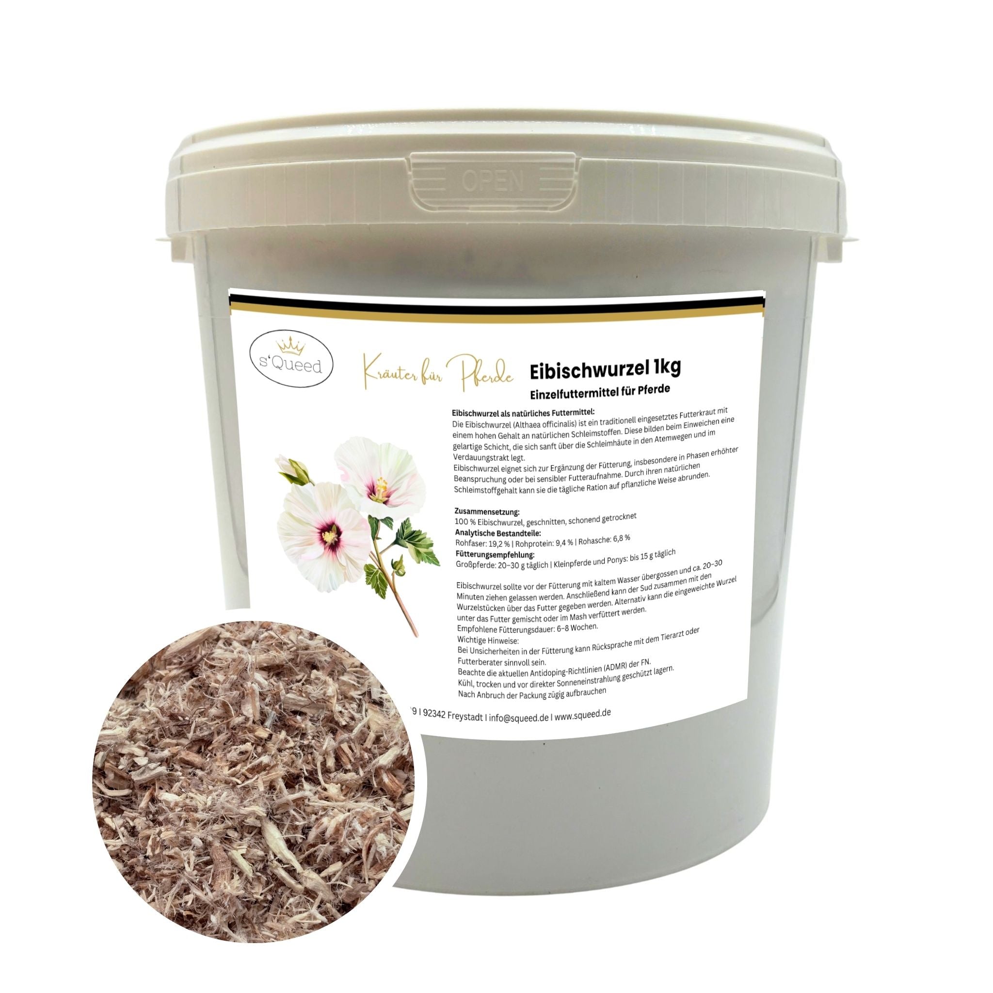 Racine de guimauve pour chevaux 1 kg