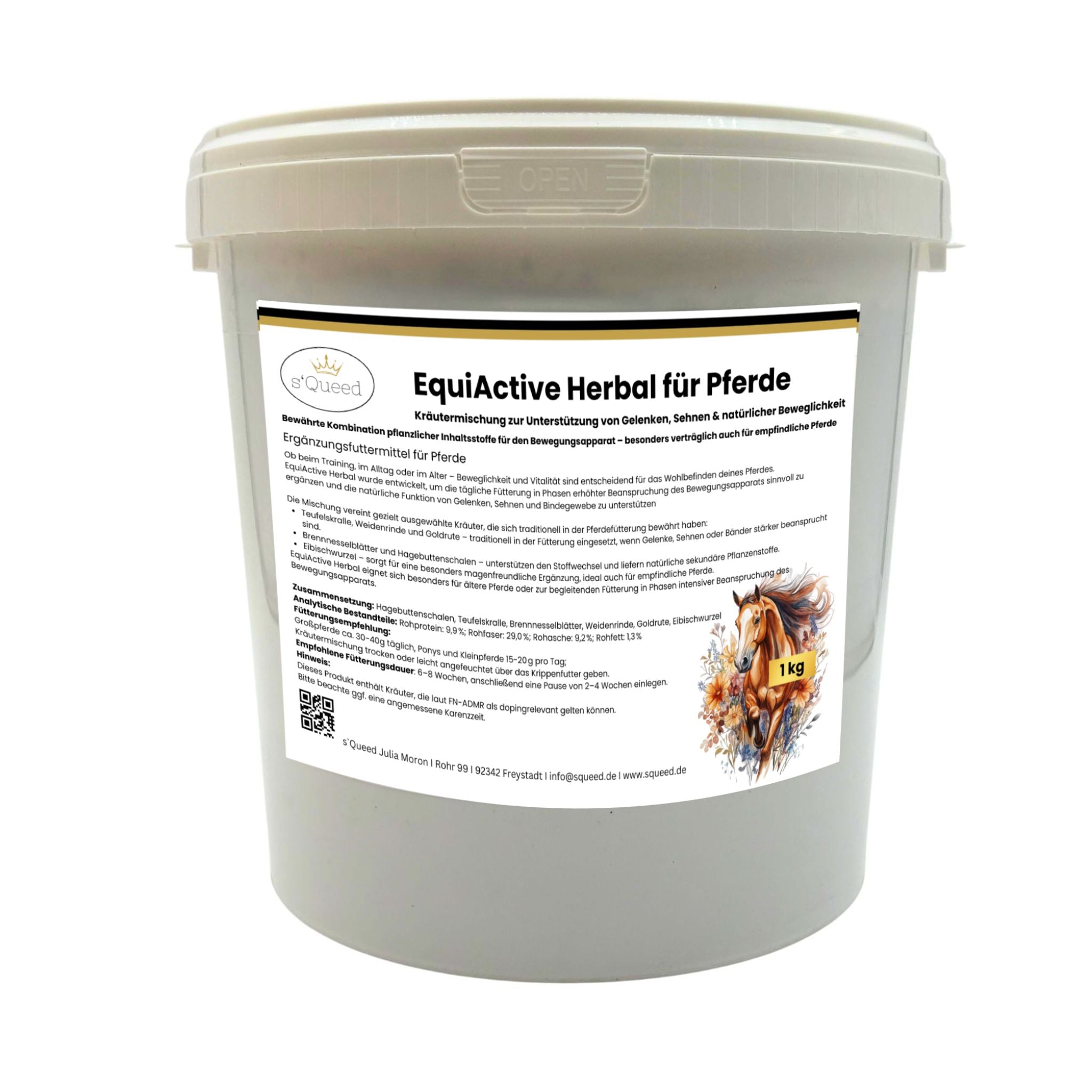 EquiActive Herbal 1 kg – Mélange de plantes pour favoriser la mobilité et la vitalité des chevaux