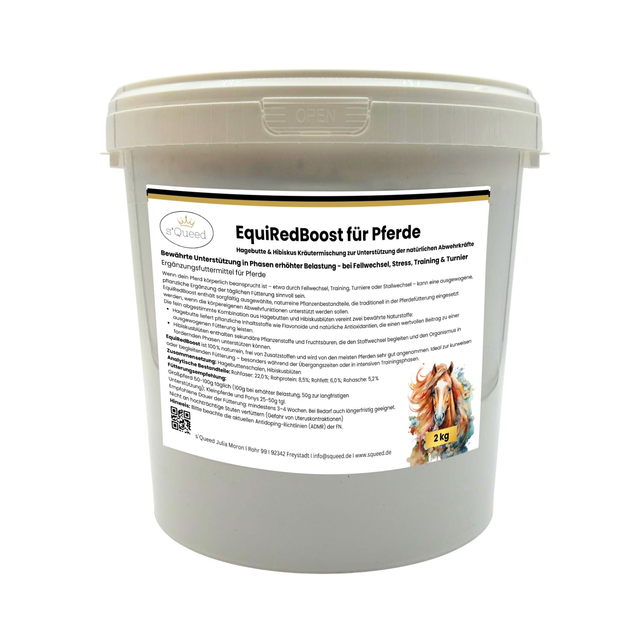 EquiRedBoost 2 kg - Cynorrhodon et hibiscus pour soutenir le système immunitaire