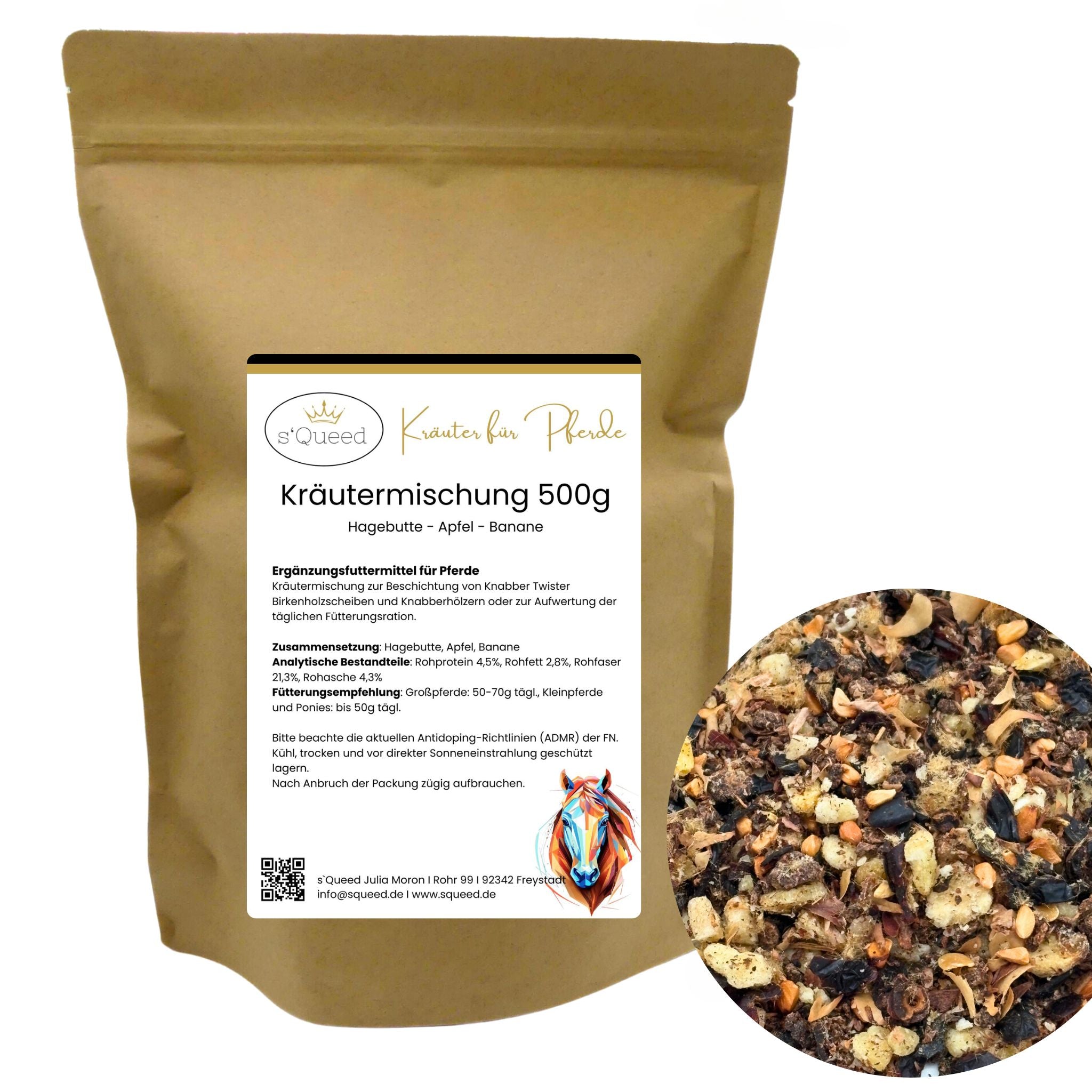 Mélange d'herbes 500 g pour enrober soi-même les disques de snack twister et le bois de bouleau