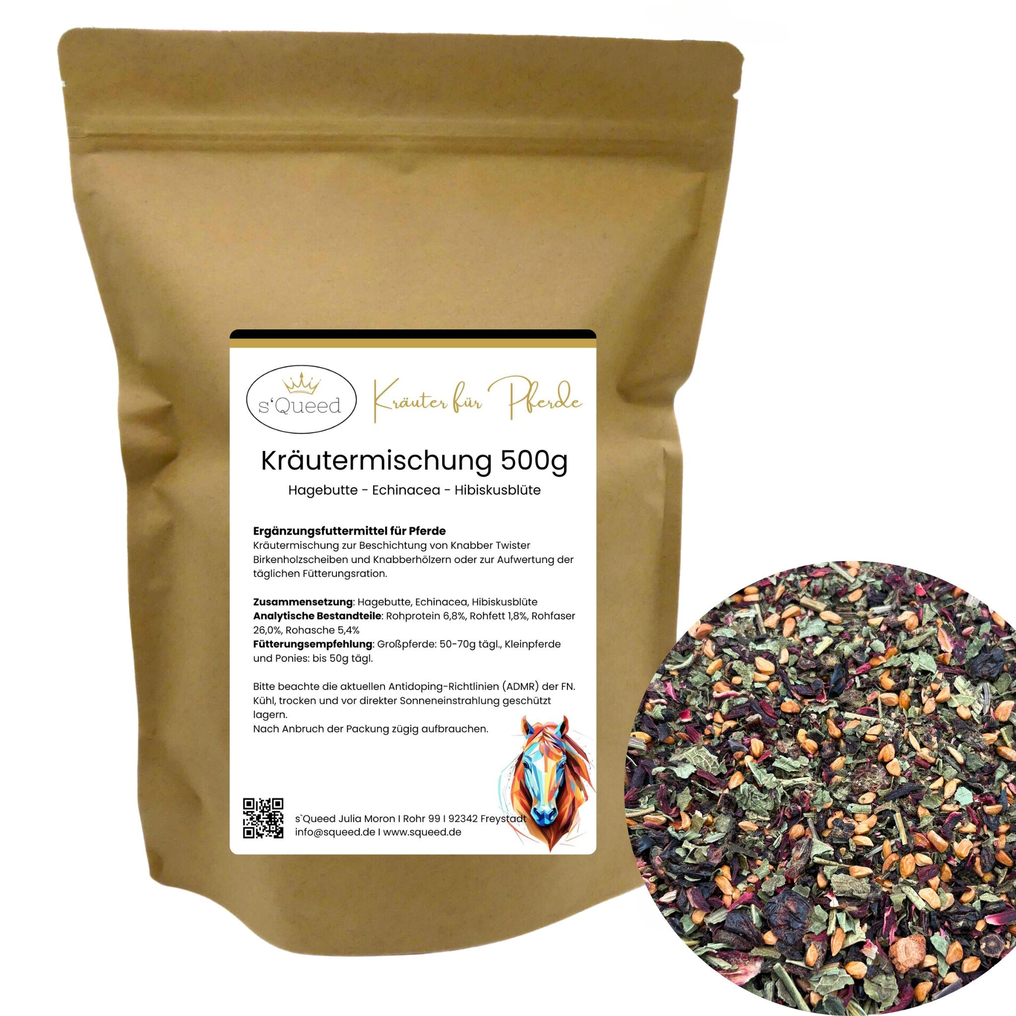 Mélange d'herbes 500 g pour enrober soi-même les disques de snack twister et le bois de bouleau