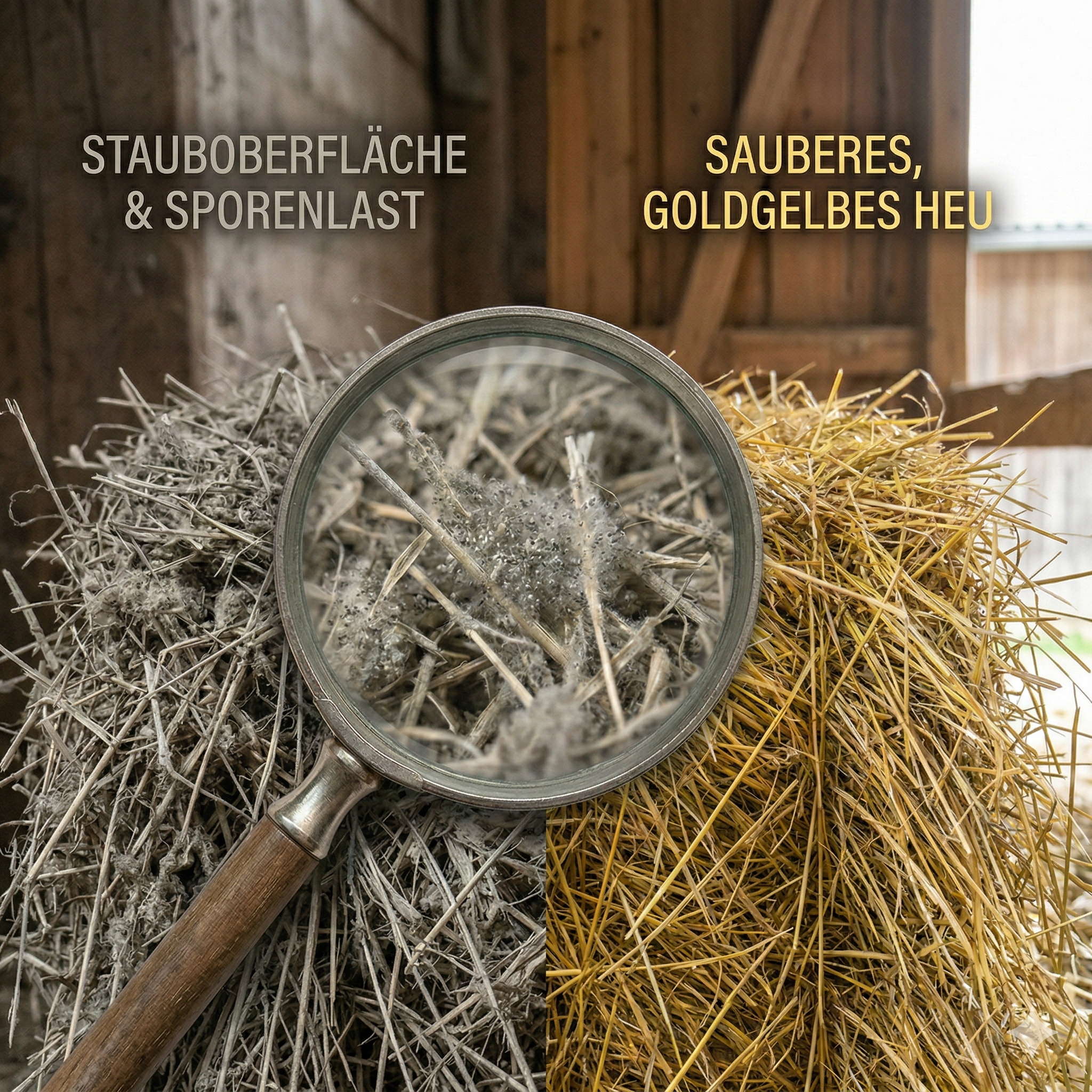 Heu desinfizieren: Sichtbare Sauberkeit, unsichtbarer Schutz.