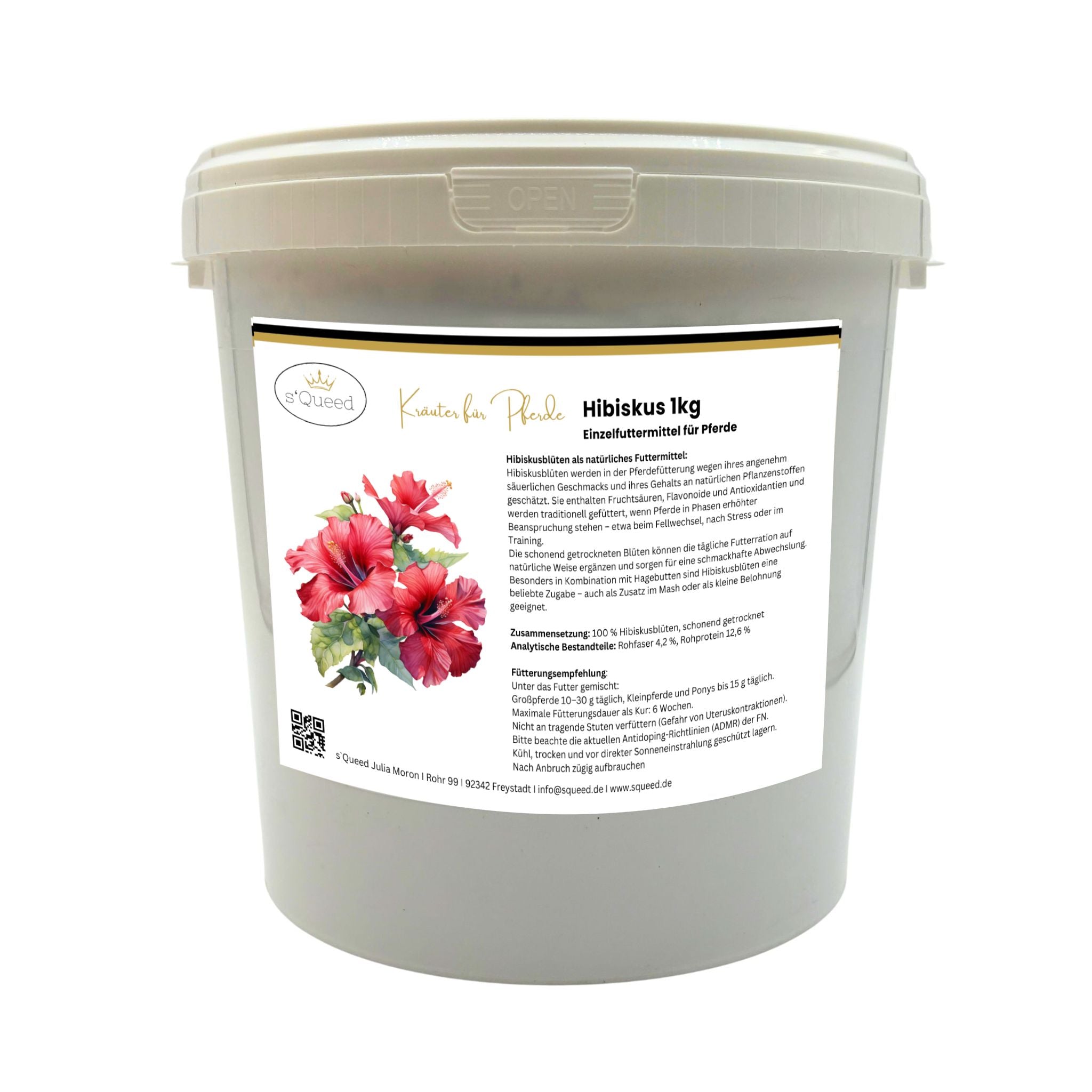 Hibiscus cheval 1 kg, séché, fleur entière