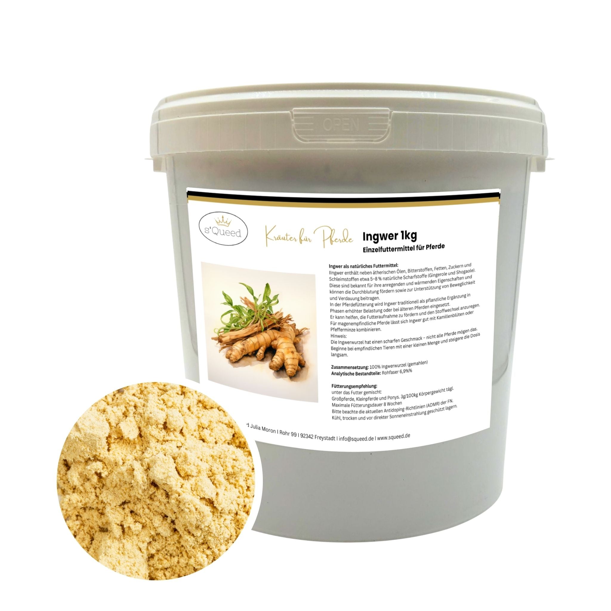 Poudre de gingembre pour chevaux 1 kg