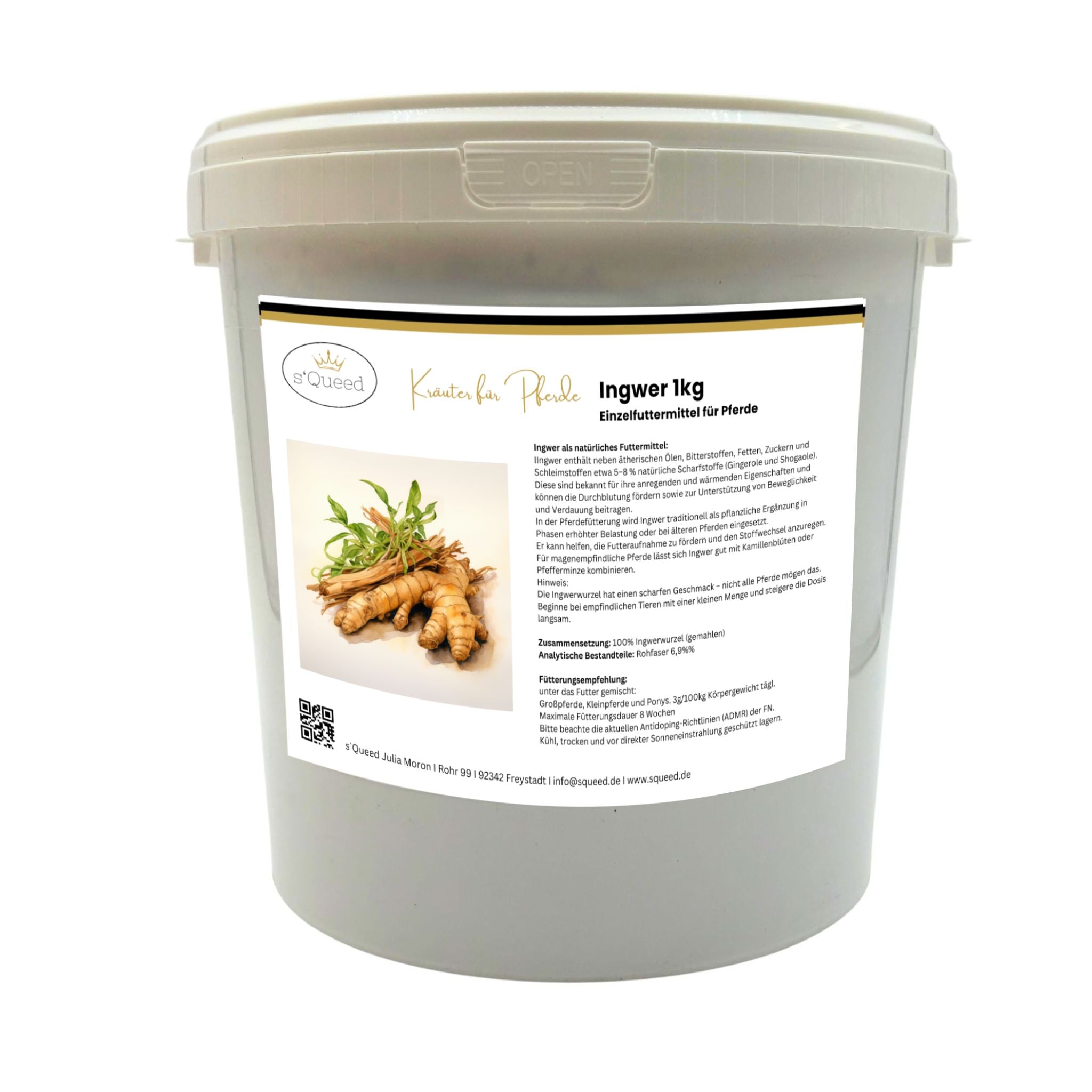 Poudre de gingembre pour chevaux 1 kg