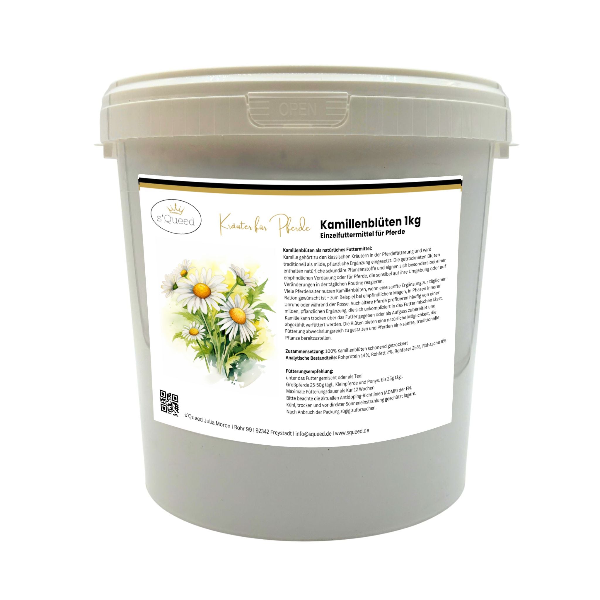 Camomille pour chevaux, 1 kg de fleurs entières