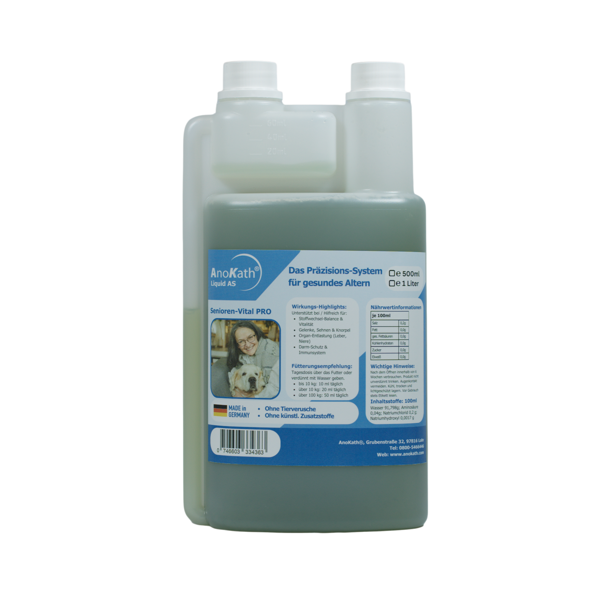 Senioren-Vital-Kur für Hunde & Katzen | AnoKath® Liquid AS