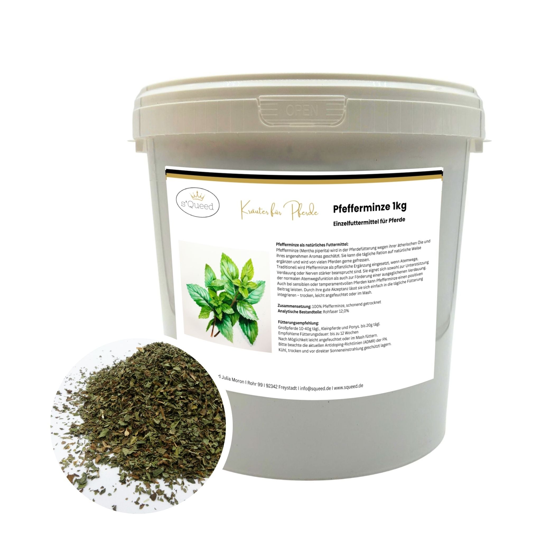 Menthe poivrée pour chevaux 1 kg