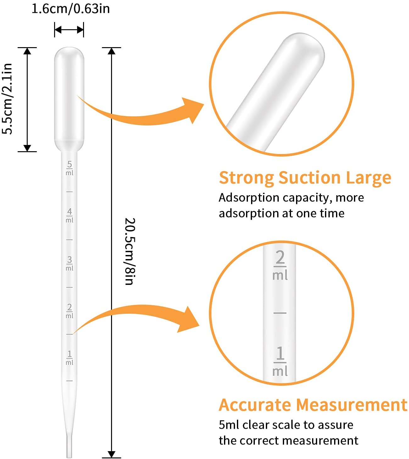 Pipette Dropper 5ml Messpipette