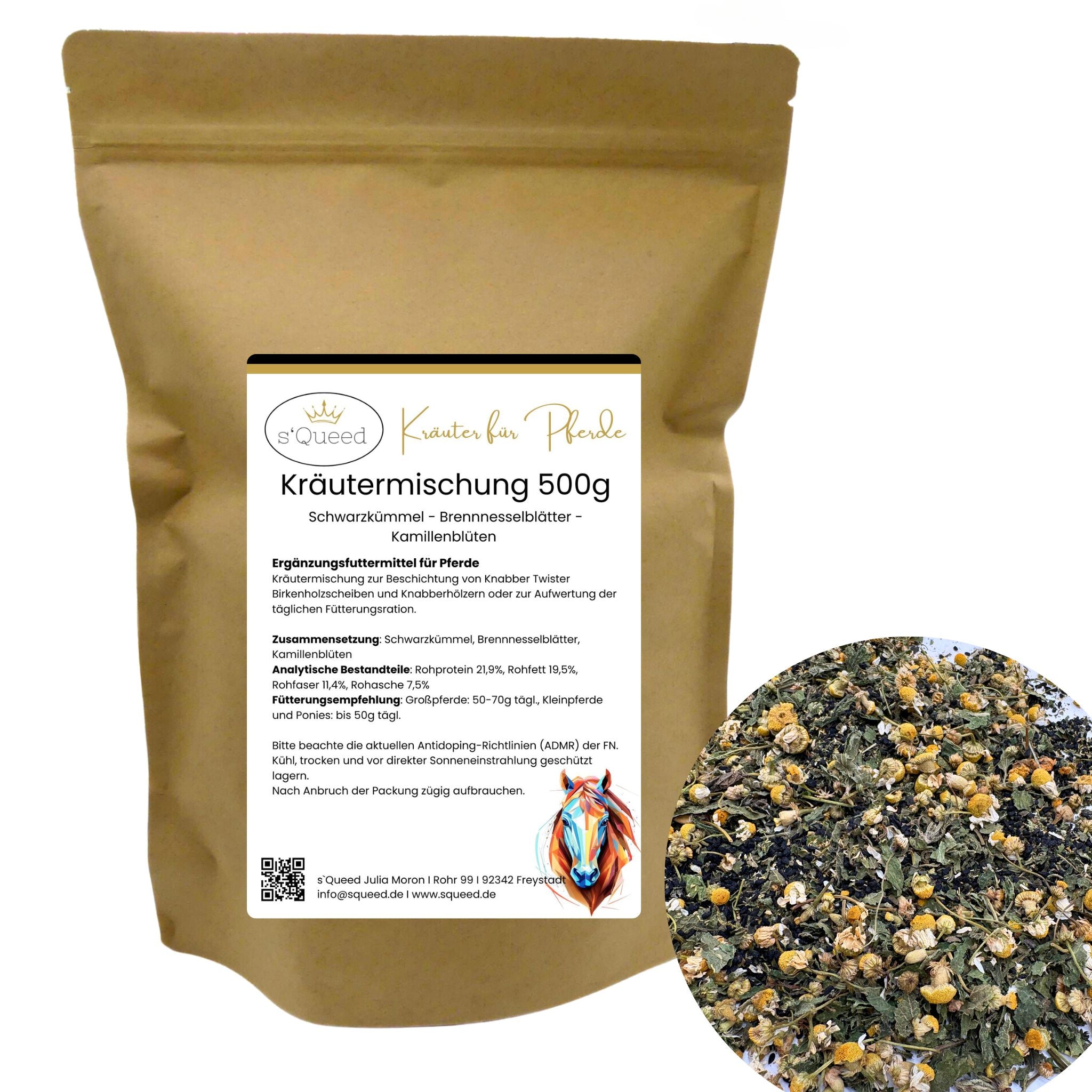 Mélange d'herbes 500 g pour enrober soi-même les disques de snack twister et le bois de bouleau