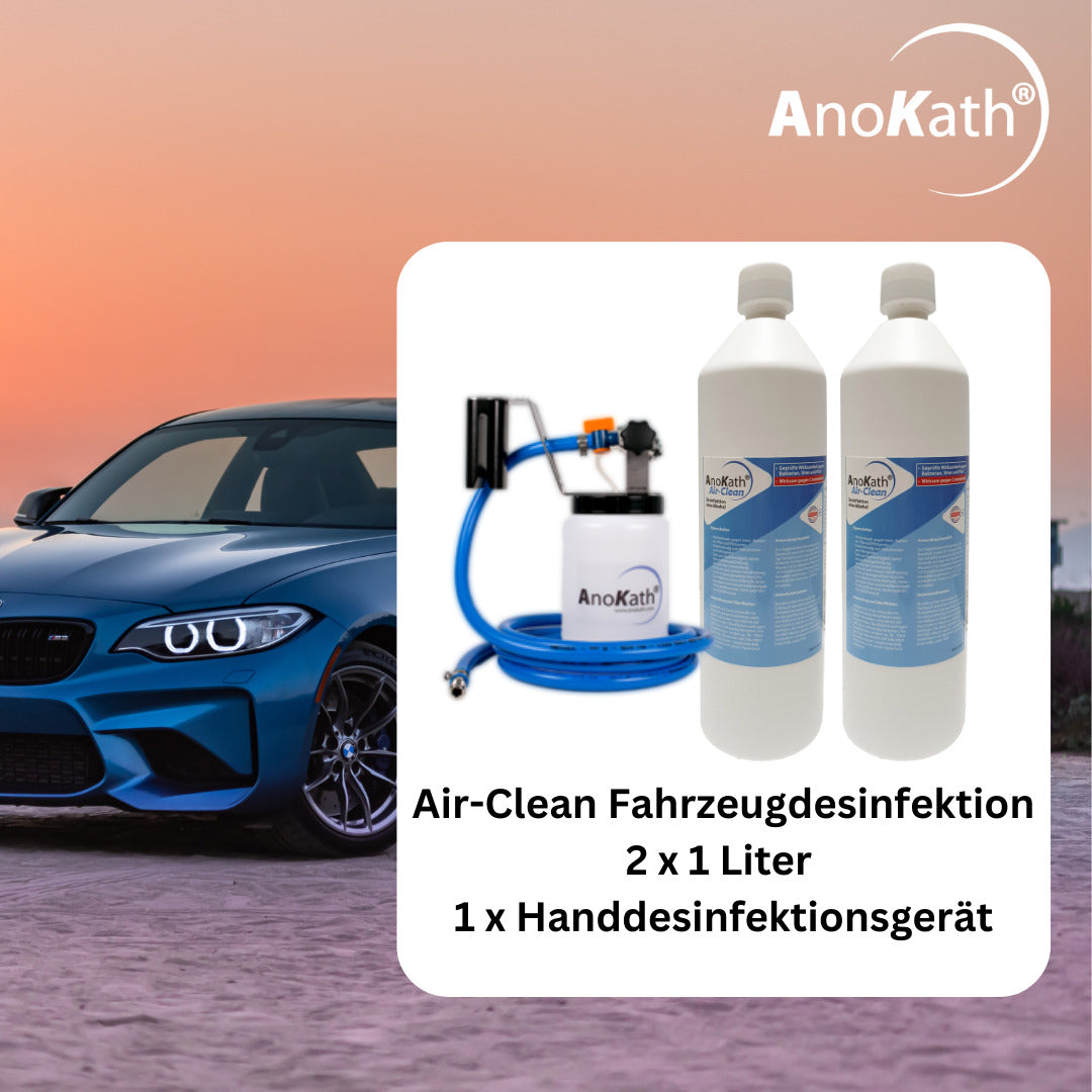 Auto desinfizieren: AnoKath Air-Clean 2×1L – ozonfrei & geruchsarm fix