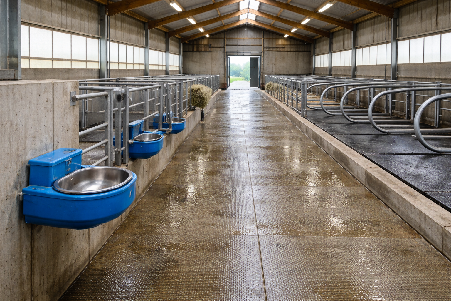 Stallhygiene nach der Reinigung mit klarer Struktur