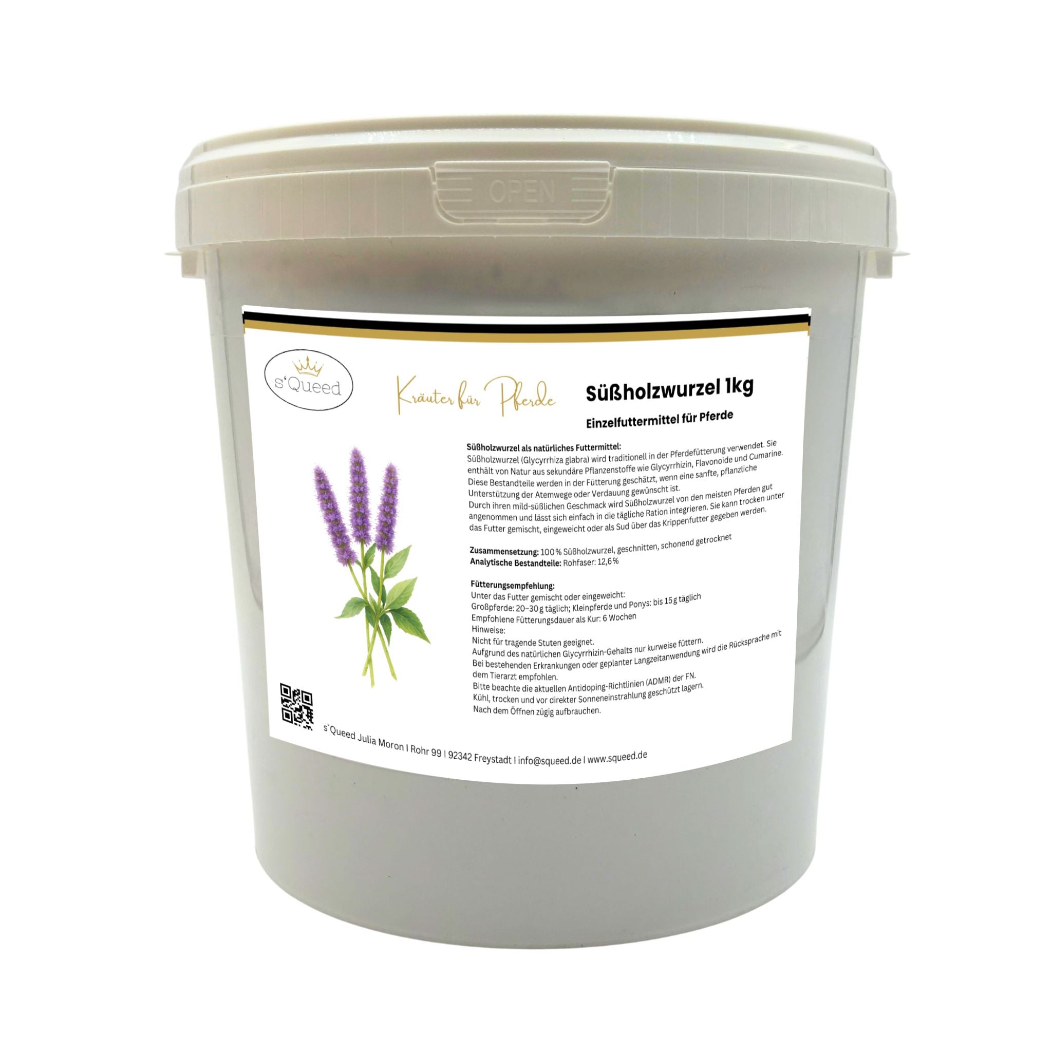 Racine de réglisse pour chevaux 1 kg