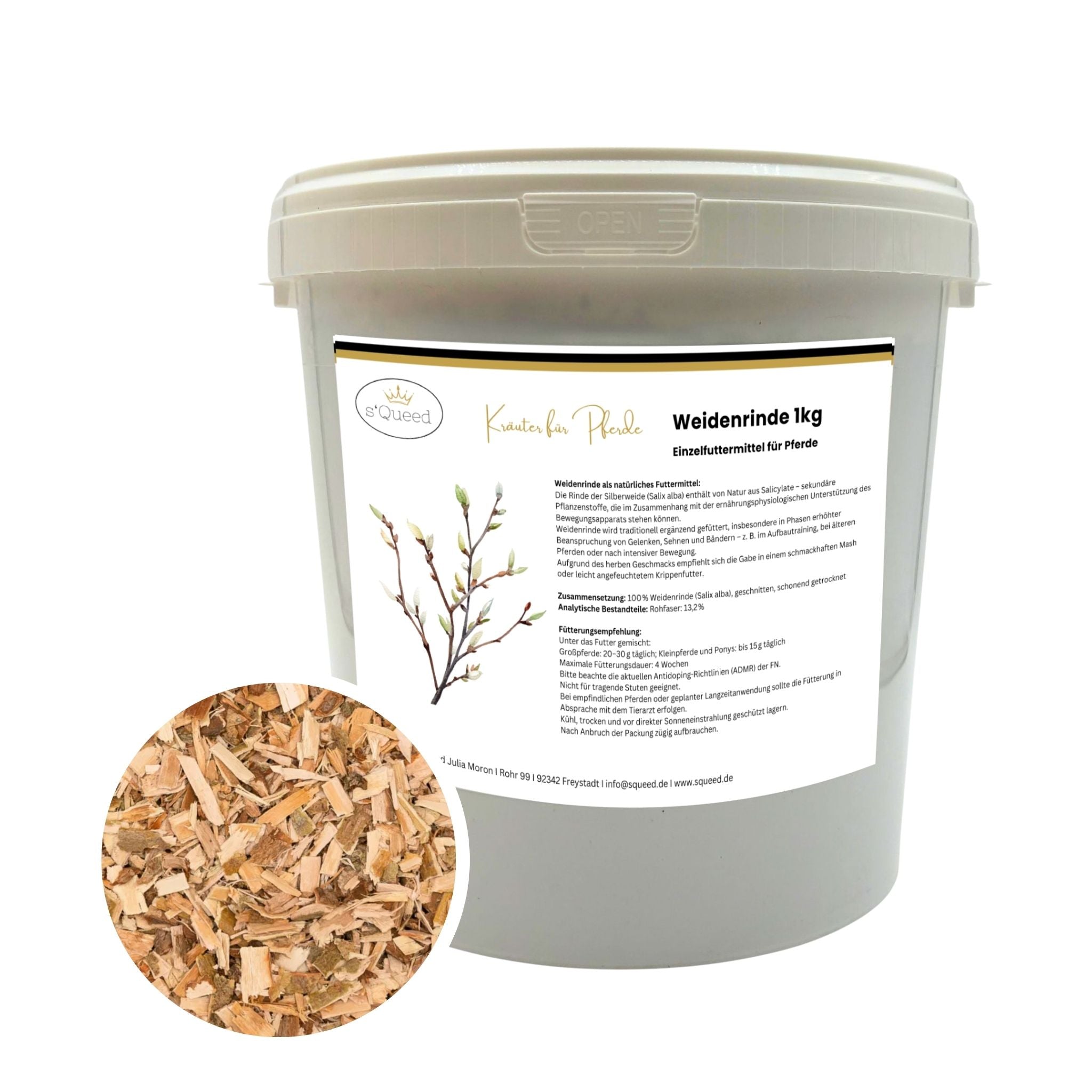 Écorce de saule, coupée à la main, 1 kg